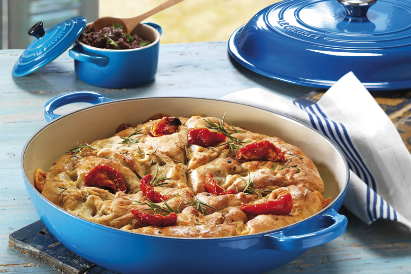 Italian Rosemary and Roasted Pepper Focaccia